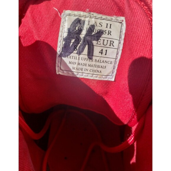 Vlado Footwear Mens Atlas II 2 Red Mono Hi-Top Shoes IG-1500-5R US Size 8 - Picture 8 of 16